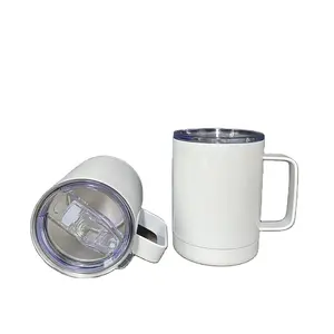 Vendita calda bianco blanks sublimazione a doppia parete di 12 once tazza di caffè tumbler In Acciaio Inox thermos tazza per il Caffè e tè