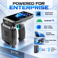 Lecteur RFID UHF portable PDAS avec scanner de codes-barres, écran 6 pouces, Qualcomm Snapdragon 6115, Android 11, portée longue de 15 m, en stock