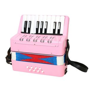 เฟยฟาน แอคคอร์เดียนเด็ก 17 คีย์ สีชมพู พร้อมสายสะพาย ของเล่นเครื่องดนตรีสำหรับเด็กอายุ 4-6 ปี - Product Image 1