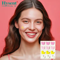 Patchs Hydrocolloïdes Premium en Forme d'Ours, Transparents et Imperméables, pour Couvrir les Imperfections et l'Acné, Autocollants en Gel pour Soins du Visage
