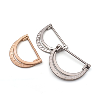 Accessoires de ceinture de haute qualité en alliage de Zinc métallique pour la décoration de vêtements sac à main Double boucle d'anneau en D