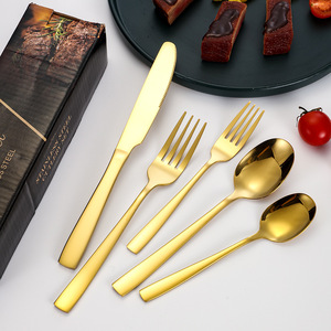Juego de Cubiertos de Acero Inoxidable de 20, 24 o 30 Piezas, Estilo Occidental, Cuchillo para Carne, Tenedor, Cuchara, Juego de Regalo, Vajilla Duradera - Product Image 3