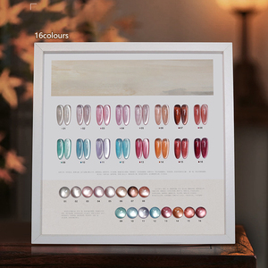 Vernis à <span class=keywords><strong>ongles</strong></span> gel effet miroir en porcelaine OEM 15g Autumn Story, 16 couleurs, vernis à <span class=keywords><strong>ongles</strong></span> magnétique, échantillon gratuit - Product Image 4