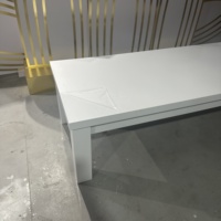 Tables carrées pliantes ergonomiques modernes blanches en PVC+acrylique écologiques pour pique-niques en plein air, parcs et fêtes d'enfants – Nouveau design 2026