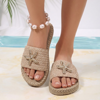 Nouvelle Arrivée – Sandales de Plage Haut de Gamme Personnalisables en Lin Tissé Respirant, Style Vacances, Populaires pour le Soin des Pieds