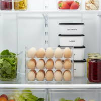 Boîte de rangement automatique pour œufs, support de rangement pour porte latérale de réfrigérateur, collection et stockage spéciaux d'œufs de cuisine, boîte à œufs de cane