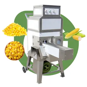 מבושל מנוע ירוק מונחה תירס peeler וסף סף שלש, מכונת כביסה תירס מתוק