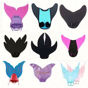 Aletas de Natación Monofin de Sirena para Adultos, Material PVC/PP, Colores Negro/Rosa/Azul, Aletas de Entrenamiento de Natación para Buceo - Product Image 5