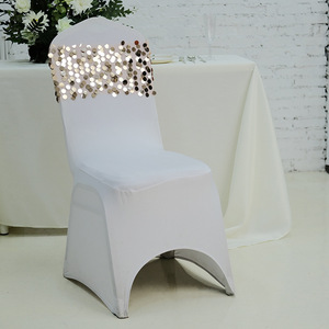 Double-Sided Big Sequin Chair Back Ornament <strong>Hexagonal</strong> <strong>Net</strong> Chair Sash Design for Home Hotel Wedding Banquet Bow Pattern Sashes - Product Image 6