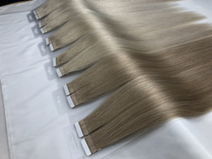 เทปต่อผมคุณภาพสูง ผมแท้แบบ Remy Virgin  ขนาด 24 26 นิ้ว เกรด 10A สีบลอนด์ ผมยาวแบบเทปต่อ - Product Image 4