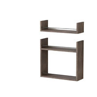 Étagère murale en bois à 2 niveaux pour épices de cuisine et serviettes de salle de bain, organisateur flottant polyvalent pour la décoration intérieure, vente en gros pour détaillants