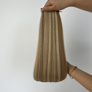 Extension geniali per capelli di trama 100% allineate cuticole capelli umani grezzi nuovo Design a doppia estremità da 8-36 pollici stile russo - Product Image 2