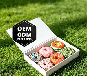 Caja de Cartón para Donuts Personalizada OEM, Solución de Empaque para Panadería Impresa en Cuatro Colores - Product Image 1
