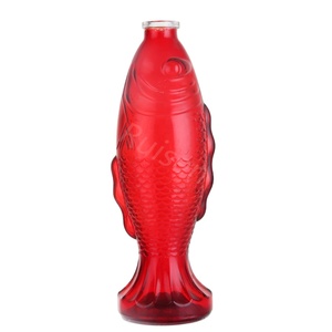 500 ml khắc cá hình chai thủy tinh với nút chai bằng gỗ dập nóng biểu tượng tùy chỉnh Tequila bao bì - Product Image 1