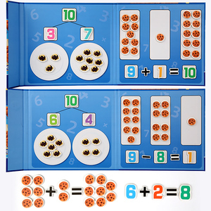 <span class=keywords><strong>Livre</strong></span> d'apprentissage mathématique magnétique Montessori 1-10 Addition et soustraction Ensemble de jeu éducatif - Product Image 3