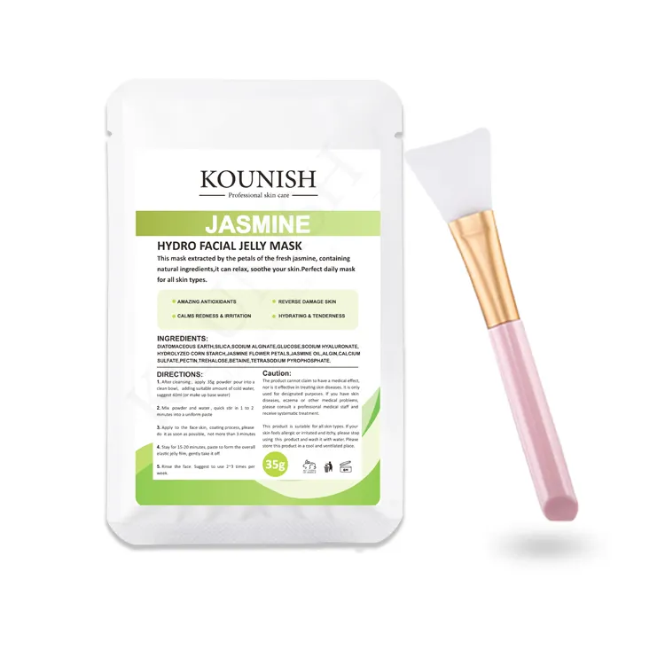 KOUNISH Private Label Jelly Powder Masks Korean Facial Cosmetics Whitening Mask Tea Tree Wholesale Skincare