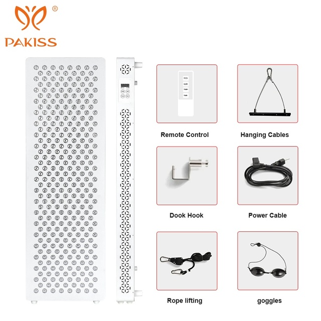 PAKISS Standing Facial NIR Full Body 1500W Red Light Therapy Panel Infrared Led High Irradiance Device for Physical Therapy