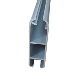 Rail inférieur de volet roulant personnalisé en alliage d'aluminium électrophoretique gris argenté 1007, rail de rideau automatisé durable - Product Image 4