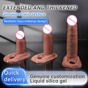 Anpassen Sexspielzeug Wasch bare und wieder verwendbare Haut Magic Dragon Penis Extension Dickes Silikon kautschuk Kondom für Man Penis Enlarger - Product Image 2
