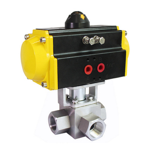 Válvula de Bola Neumática de Acero Inoxidable 304 de 3 Vías, Alta Presión 200 Bar, Puerto L - Product Image 3