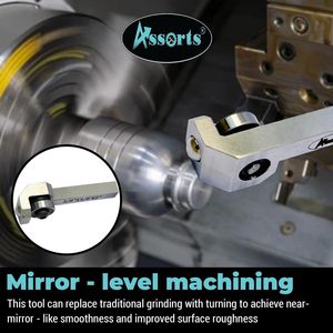 Entry Series Roller Burnishing <b>Tool</b> 3/8 X 3/8 X 2 In Light Duty Surface Finishing For Lathe Compact Design - Product Image 5