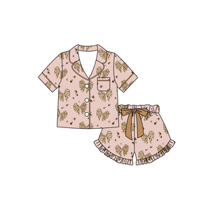 Pijamas de Verano para Mujer, Diseño Casual con Estampado de Leopardo, Transpirables, de Algodón y Elastano, Conjuntos de Pijamas para Mamá e Hija, Nuevos Diseños para Niñas - Product Image 2