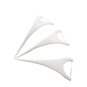 PTFE dentist recommended use white 3D Y shaped dental floss picks dental floss pick for oral care cleaning