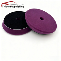 Tampons de polissage et de lustrage en éponge de haute qualité OEM Surface plane 100 grains Compatible avec les meuleuses d'angle pour le detailing automobile et la polisseuse