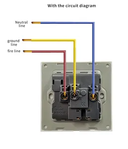 Tomada de parede universal internacional 86 PC painel com 5 furos com tomadas e soquetes de interruptor unidirecional