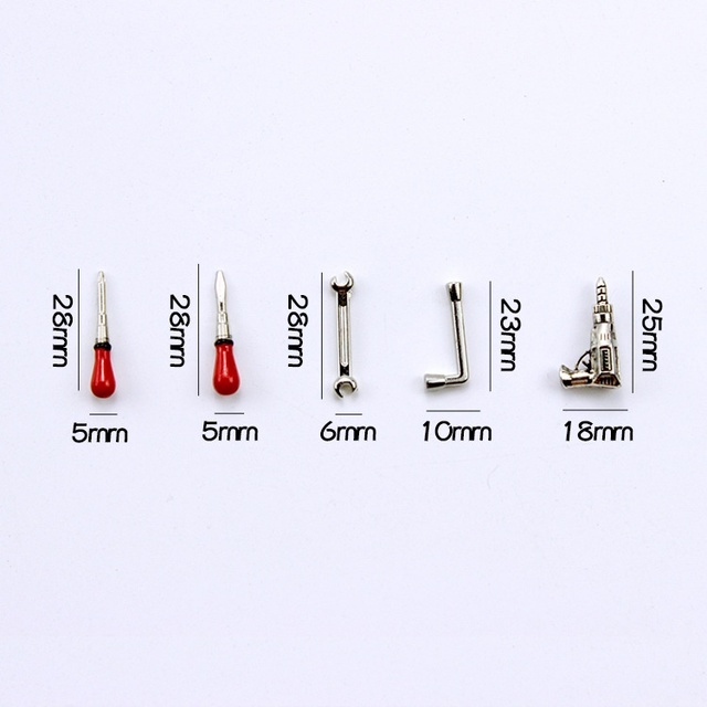 1:12 Miniature Toy Doll House Accessories Mini Electric Drill Maintenance Tools Props Model Furniture Decoration Ornaments