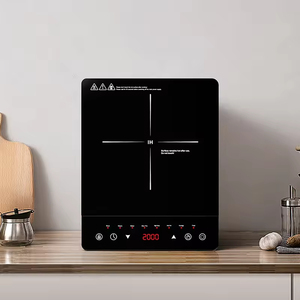 Nhà nấu ăn tấm nóng <span class=keywords><strong>AL</strong></span> cuộn dây tinh thể màu đen tấm 1 Burner điện đung 2000W CE Bếp cảm ứng - Product Image 3