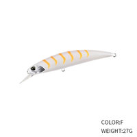 Leurre de pêche Minnow 27g pour plongée profonde, leurre dur à longue queue avec billes sonores, système de transfert de poids, leurre artificiel, 13 couleurs