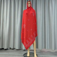 Foulard Hijab en strass pour femmes musulmanes, grande taille, dubaï, couleur unie, buste, foulard, voile, Bandana