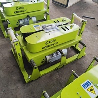 Nuevo 800kg Transportador de cable de alimentación y transportador de cables Máquina de tracción de cable de fibra óptica 6 m/min Empujador de cable