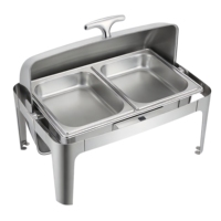Ensemble de réchauds de luxe à couvercle roulant, chauffe-plats commerciaux en acier inoxydable pour buffet avec supports à combustible, équipement de restauration