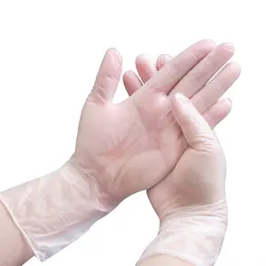Оптовая продажа бытовых одноразовых перчаток для уборки или общественного питания для защиты рук 4,0 г прозрачные ПВХ виниловые перчатки