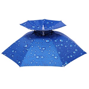 <span class=keywords><strong>Parapluie</strong></span> de tête avec chapeau en polyester noir et blanc, protection solaire et pluie pour adultes, idéal pour la pêche en extérieur, vente en gros à prix abordable - Product Image 4