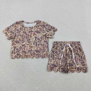 Ensemble d'été deux pièces sans manches pour petites filles : short Bermuda et haut doux, motif chasse, haute qualité, vente en gros - Product Image 4