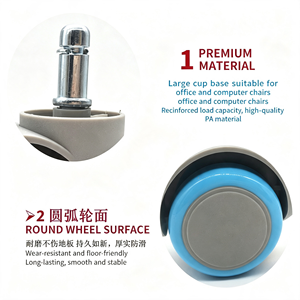 Roulettes silencieuses en polyuréthane PU 20 dB, moins bruyantes que les roulettes en nylon, mouvement silencieux, roulettes pour meubles avec frein, meilleure offre - Product Image 4