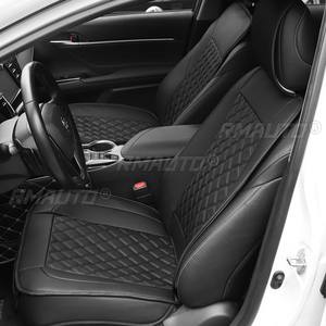 Housse de siège de voiture en cuir PU, 1 pièce, Compatible avec les airbags, antidérapante, universelle, convient à la plupart des housses automobiles, protection de siège automobile, intérieur - Product Image 2
