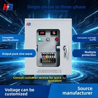 Convertisseur triphasé 220V 380V 10KW 15KW avec transformateur élévateur, convertisseur de fréquence variable monophasé haute puissance avec neutre