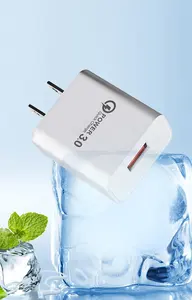 Chargeur mural USB 18W haute puissance avec chargeur rapide QC 3.0 compatible avec tous les téléphones mobiles Vente en gros