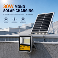 Projecteur Solaire Extérieur 300W Étanche en Aluminium Moulé Sous Pression avec Panneau Monocristallin 25Ah, Télécommande, Lampe Murale Commerciale pour Entrepôt et Jardin