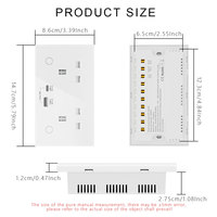 Prise murale intelligente LangYeao 20W PD QC Tuya WiFi ZIGBEE avec surveillance de la consommation d'énergie, 13A, 2 prises USB Type-C, verrouillage enfant, compatible Alexa