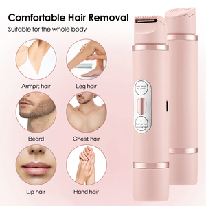 Vente en gros USB rechargeable double tête rasoir automatique dames aisselles visage lèvres jambes mains tondeuse mini femmes épilateur - Product Image 4