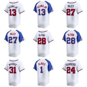 Jersey de Béisbol de los Atlanta Braves al por Mayor con Bordado # 13 Ronald Acuna Jr. # 10 Chipper <span class=keywords><strong>Jones</strong></span> # 27 Austin Riley Ropa Deportiva de Softbol - Product Image 1
