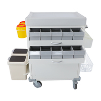 Chariots médicaux d'urgence et de transport de médicaments HOCHEY MEDICAL à succès avec plusieurs tiroirs, modèle CM-01