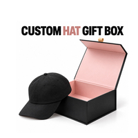 Boîte d'emballage personnalisée imprimée pour casquettes de baseball, boîte d'emballage haute pour chapeaux, boîte cadeau, vente en gros