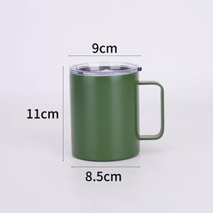 Vaso de Acero Inoxidable de Doble Pared con Asa, Vaso Térmico Aislado de 12 oz, Vaso Térmico para Exteriores - Product Image 4
