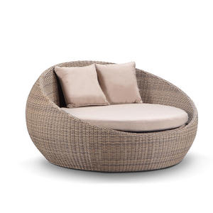 เตียงอาบแดดทรงกลมคู่ อลูมิเนียม สำหรับพักผ่อนริมชายหาด สไตล์โมเดิร์น สำหรับใช้งานกลางแจ้ง - Product Image 3